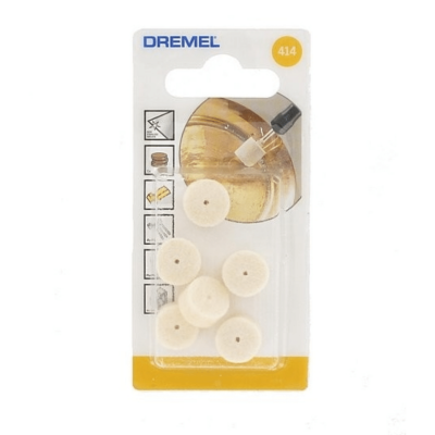 ผ้าขัดสักหลาด 1/2 นิ้ว  DREMEL รุ่น 414  (แพ็คละ 6 ชิ้น)